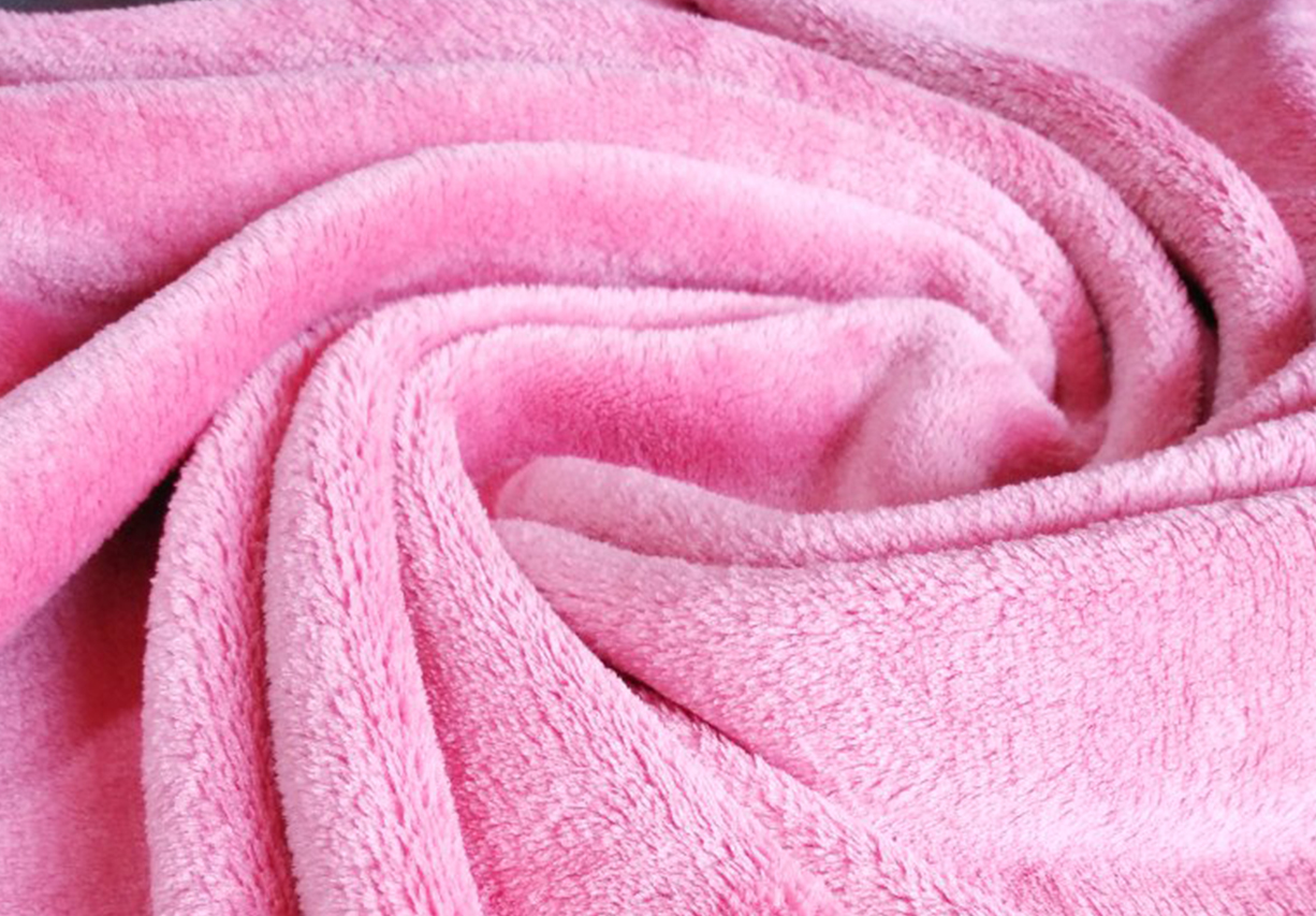 Supersoft Coral Fleece Fabric Material - ROSE